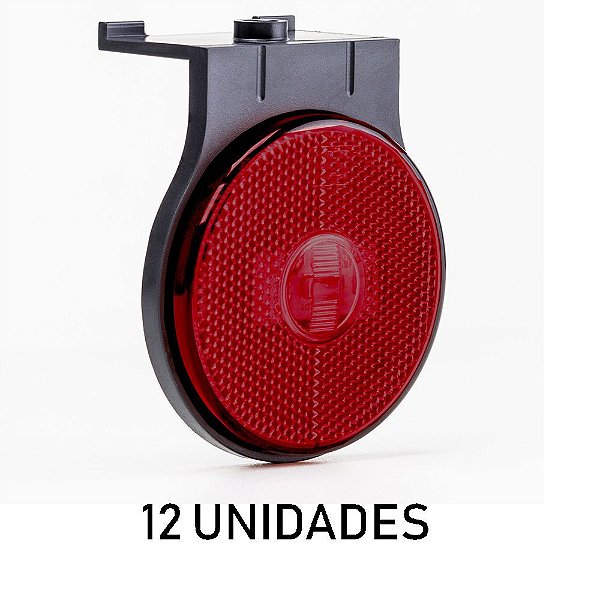 Lanterna Lateral Carreta Randon Bivolt Vermelha Led - 12 un