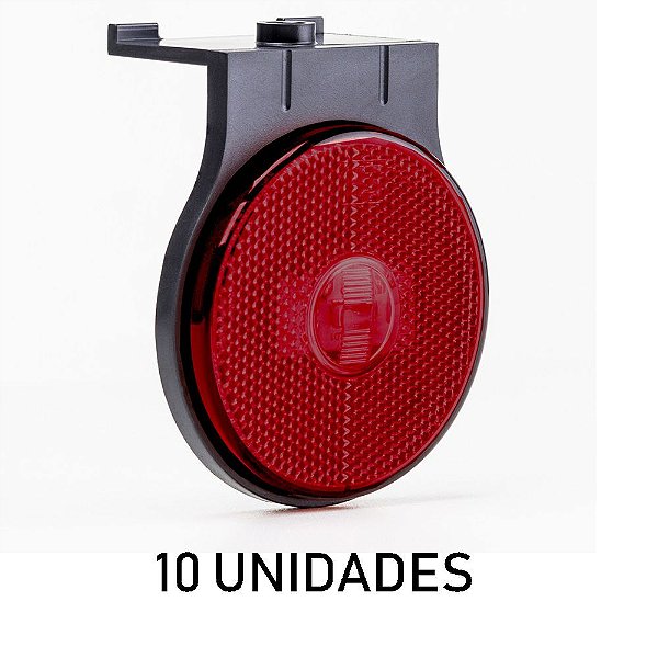10 Lanterna Lateral Carreta Randon Bivolt Vermelha Led