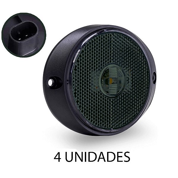Lanterna Peito da Carreta Randon Bivolt Fumê Led - 4 un.