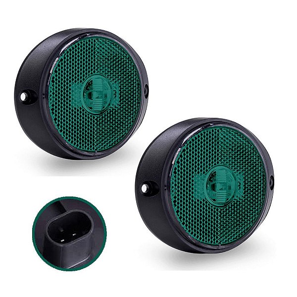 Lanterna Peito da Carreta Randon Bivolt Verde Led - 2 un.