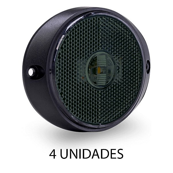 Lanterna Frontal Carreta 65 mm Led Bivolt Fumê - 4 un.