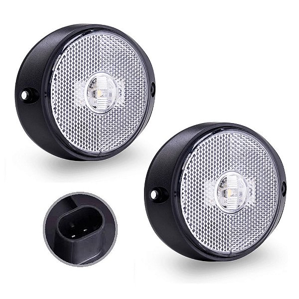Lanterna Peito da Carreta Randon Bivolt Cristal Led - 2 un.