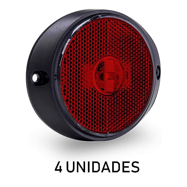 Lanterna Peito da Carreta Randon Bivolt Vermelha Led - 4 un.