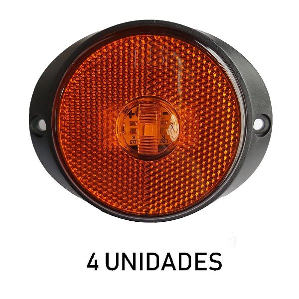 Lanterna Peito da Carreta Randon Bivolt Âmbar Led - 4 un.