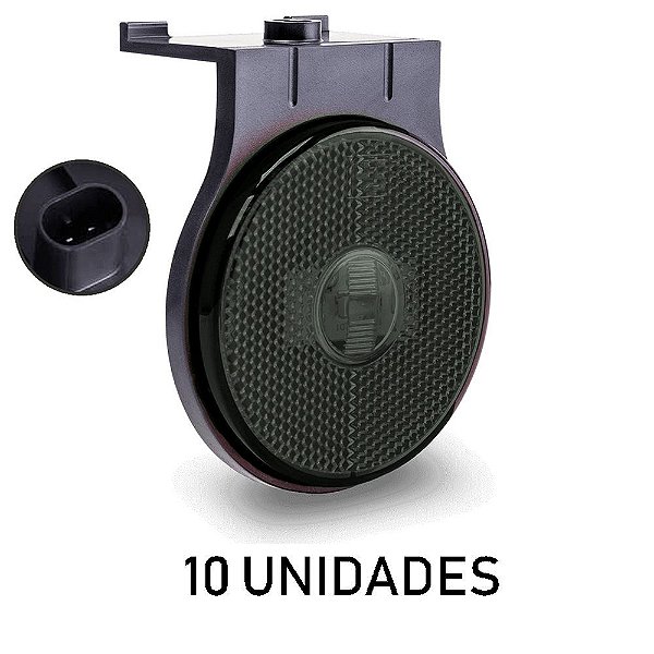 Lanterna Lateral Carreta Randon Bivolt Fumê Led - 10 un