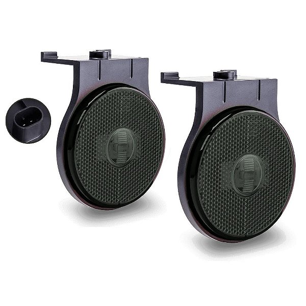 2 Lanterna Lateral Carreta Randon Bivolt Fumê Led