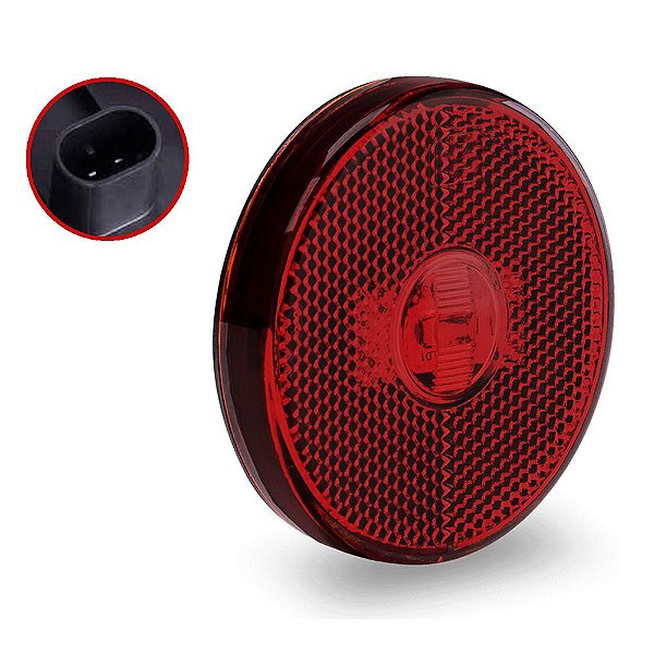 Lanterna Lateral Carreta Randon Noma Bivolt Vermelha Led