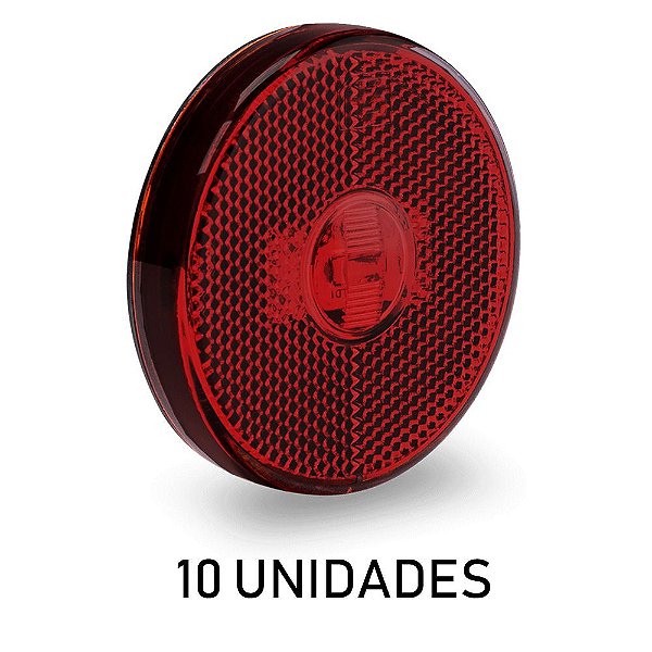 10 Lanterna Lateral Carreta Randon Bivolt Vermelha Led