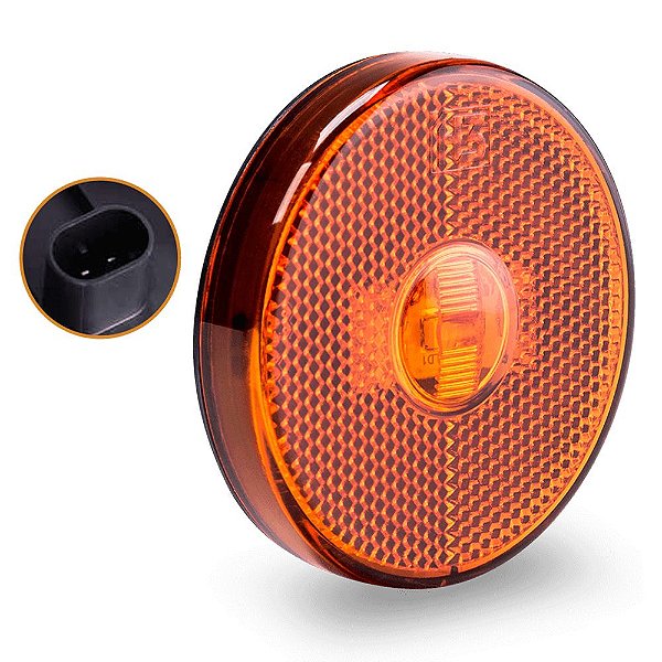 Lanterna Lateral Carreta Randon Noma Bivolt Âmbar Led