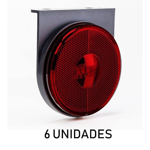Lanterna Lateral Carreta Randon Noma Bivolt Vermelha Led 6 u