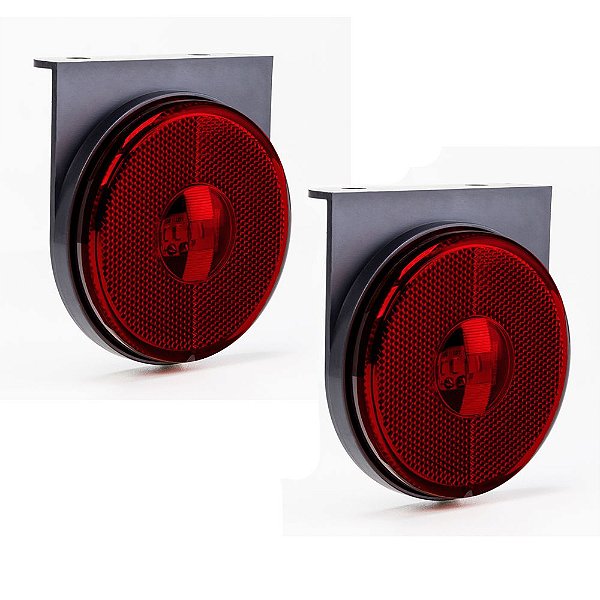 2 Lanterna Lateral Carreta Randon Noma Bivolt Vermelha 3 Led