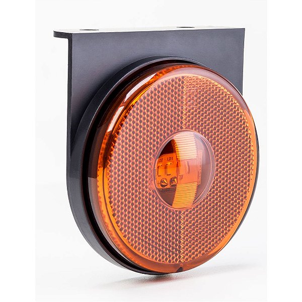 Lanterna Lateral Carreta Randon Bivolt Âmbar 3 Leds