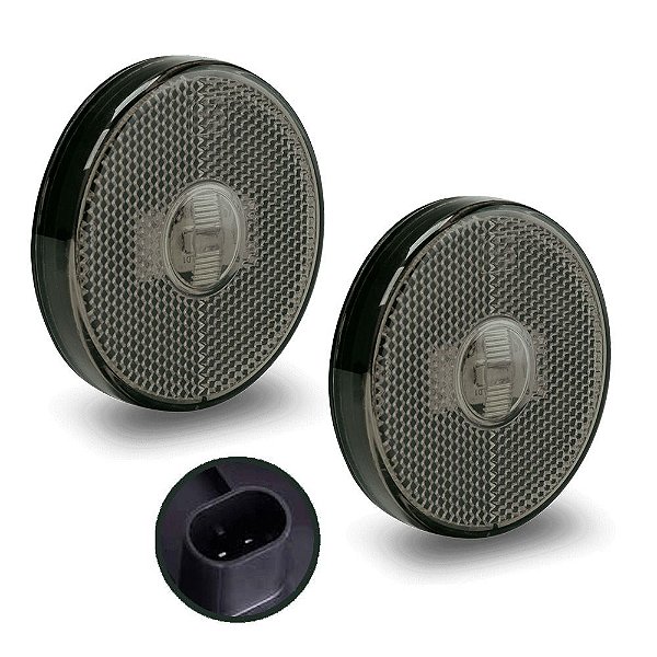 Lanterna Lateral Carreta Randon Bivolt Fumê Led - 2 un