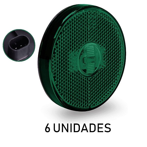 Lanterna Lateral Carreta Randon Bivolt Verde Led - 6 un