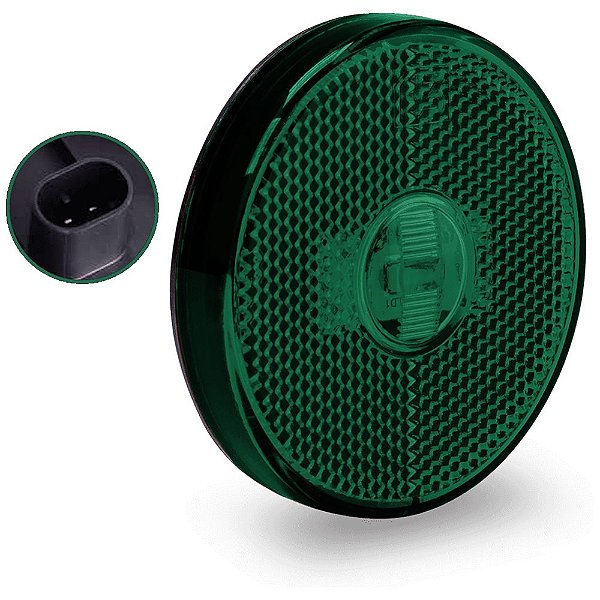 Lanterna Lateral Carreta Randon Bivolt Verde Led