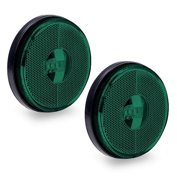 Lanterna Lateral Carreta Randon Noma Bivolt Verde 3 Leds 2 u