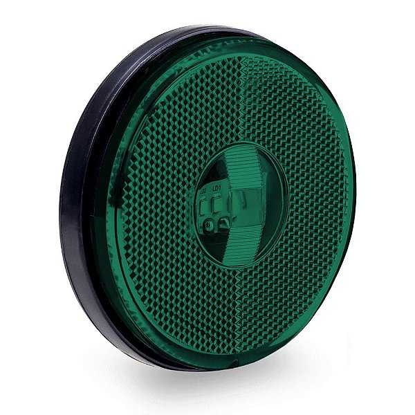 Lanterna Lateral Carreta Randon Bivolt Verde 3 Leds