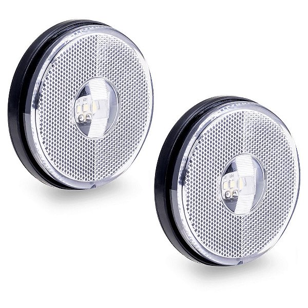 2 Lanterna Lateral Carreta Randon Bivolt Cristal 3 Leds