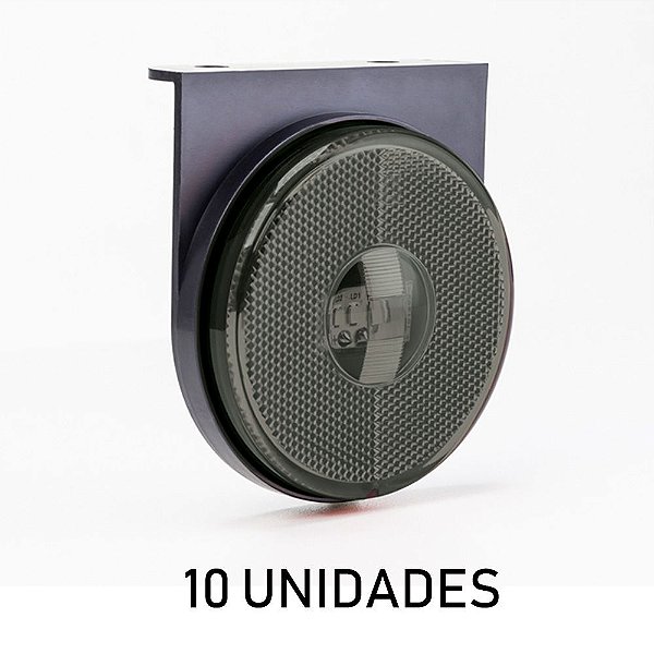 10 Lanterna Lateral Carreta Randon Bivolt Fumê 3 Leds