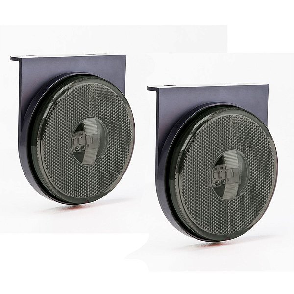 Lanterna Lateral Carreta Randon Bivolt Fumê 3 Leds 2 uni