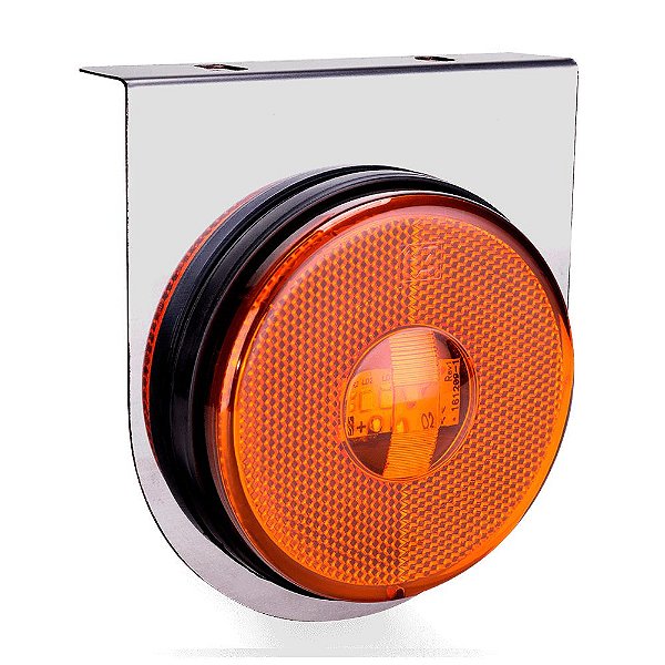 Lanterna Lateral Carreta Randon Noma Bivolt Âmbar 3 Leds