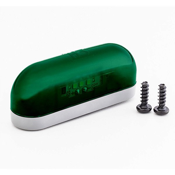 Lanterna Luz de Placa Carreta Caminhão Led Bivolt Verde
