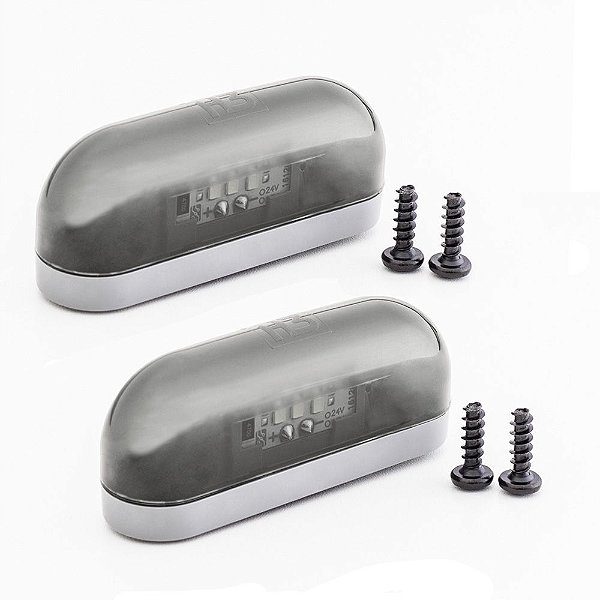 Kit Lanterna Luz de Placa Carreta Caminhão Led Cristal 2 un