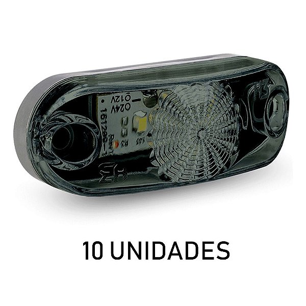 Kit Lanterna Delimitadora Carreta Caminhão Led Fumê 10 u