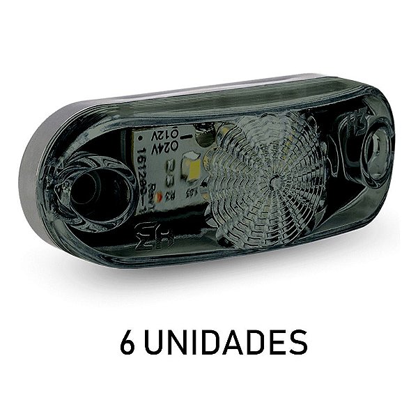 Kit Lanterna Delimitadora Carreta Caminhão Led Fumê 6 un