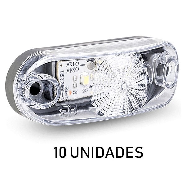Kit Lanterna Delimitadora Carreta Caminhão Led Cristal 10 u