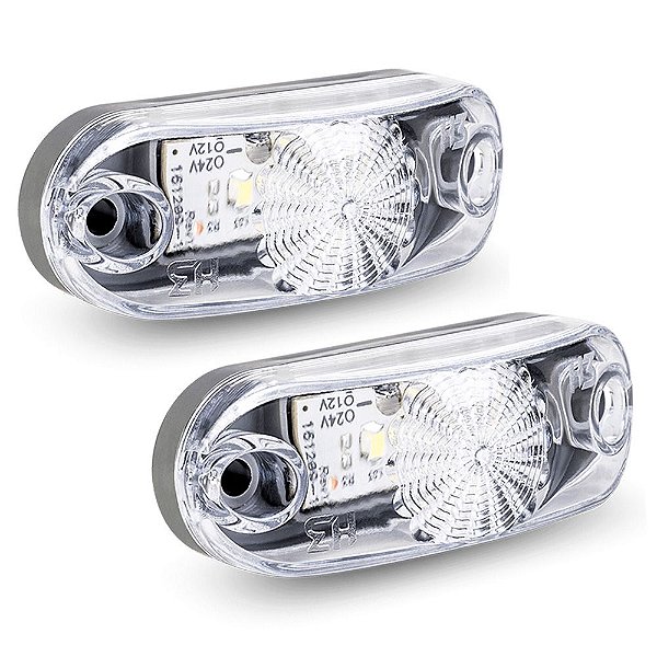 Kit Lanterna Delimitadora Carreta Caminhão Led Cristal 2 un