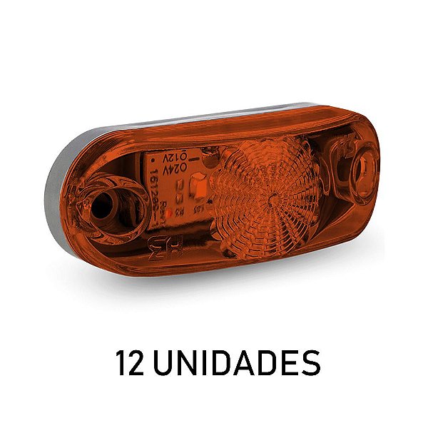 Kit Lanterna Delimitadora Carreta Caminhão Led Âmbar 12 uni