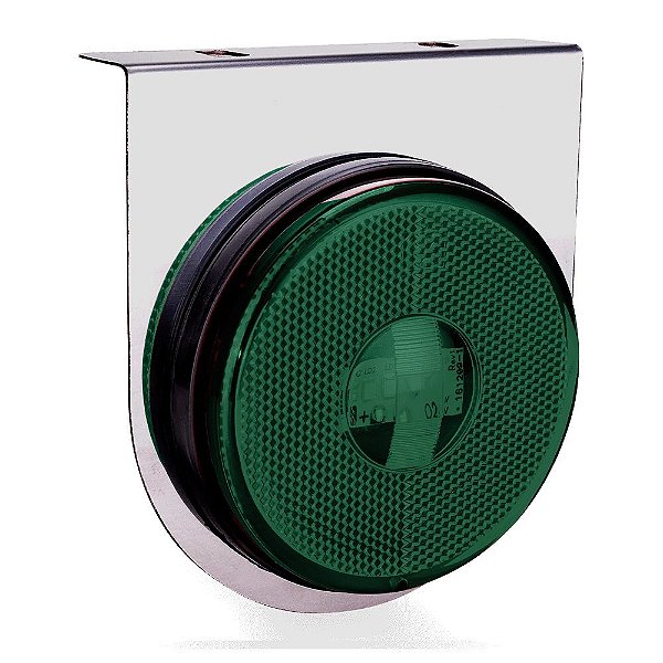 Lanterna Lateral Carreta Randon Noma Bivolt Verde 3 Leds