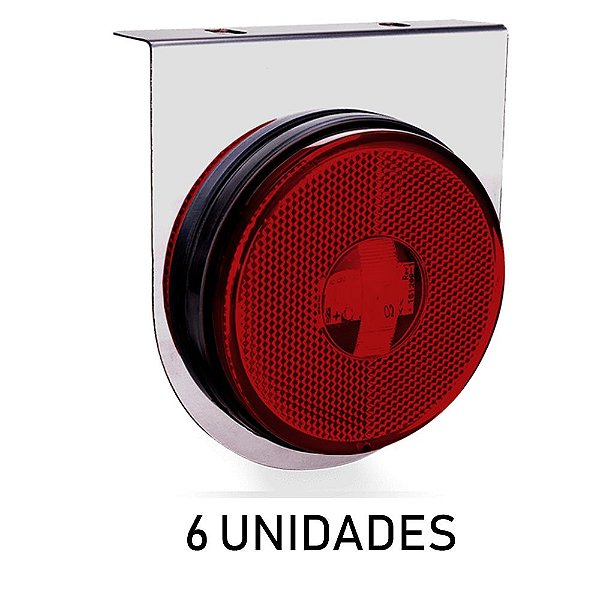 6 Lanterna Lateral Carreta Randon Noma Led Vermelha Bivolt