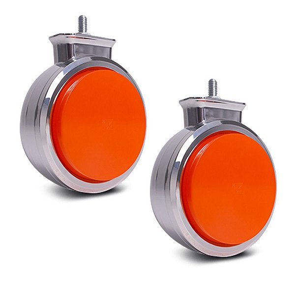 2 Lanterna Carreta Foguinho Bojuda Âmbar 9 Leds Bivolt