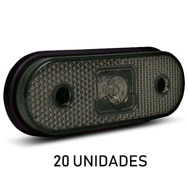 20 Lanterna Lateral Carreta Facchini Led Fumê Bivolt