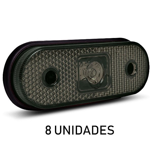 Kit 8 Lanterna Lateral Carreta Facchini Led Fumê Bivolt