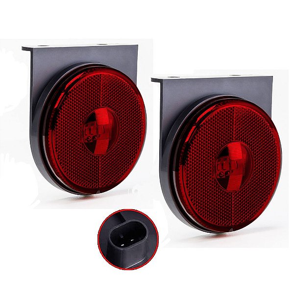 Lanterna Lateral Carreta Randon Noma Bivolt Vermelha Led 2 u