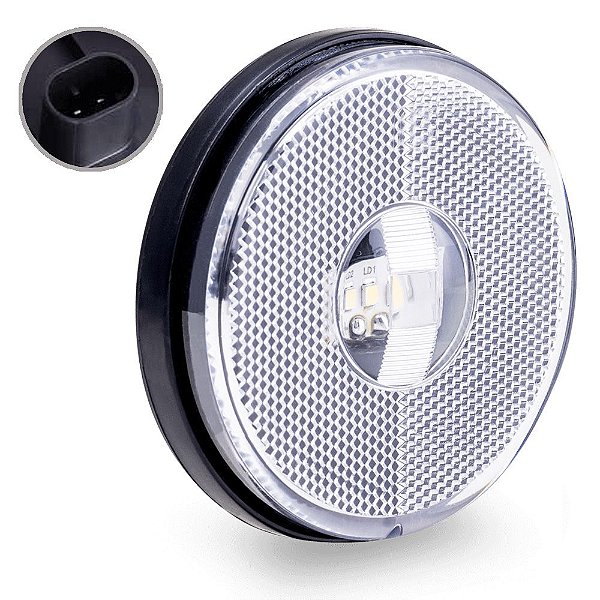 Lanterna Lateral Carreta Randon Bivolt Cristal 3 Leds