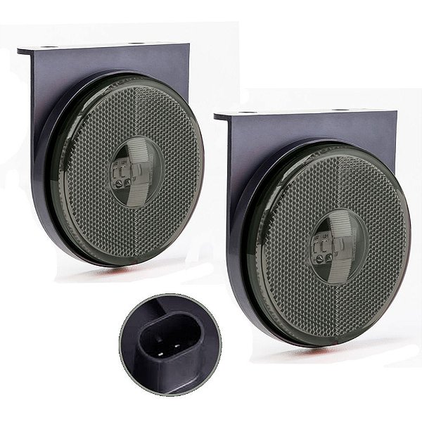 Lanterna Lateral Carreta Randon Noma Bivolt Fumê Led 2 u