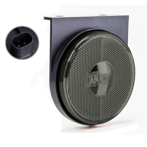 Lanterna Lateral Carreta Randon Bivolt Fumê 3 Leds