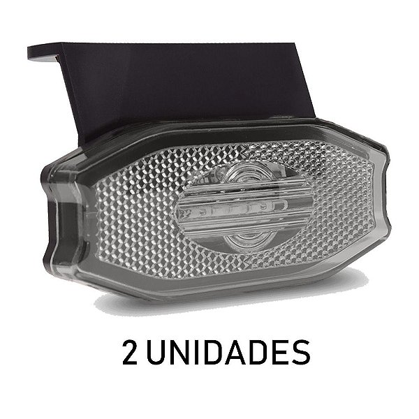 2 Lanterna Lateral Carreta Bau Bivolt Cristal 3 Leds