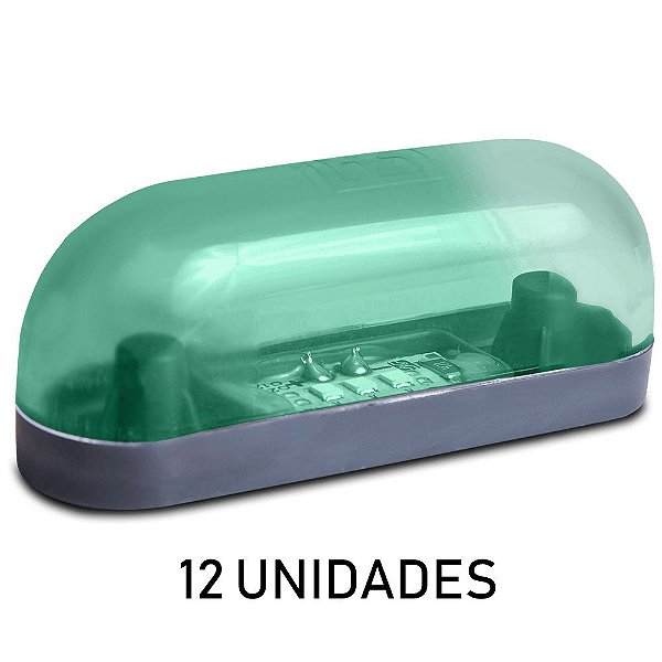 Kit Lanterna Delimitadora Carreta Caminhão Led Verde 12 un