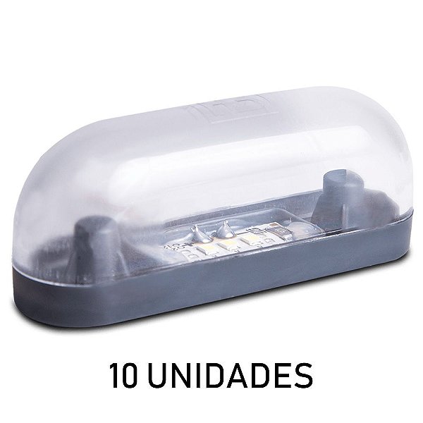 Kit Lanterna Delimitadora Carreta Caminhão Led Cristal 10 un
