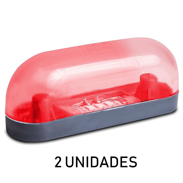 Kit Lanterna Delimitadora Carreta Caminhão Led Vermelha 2 un