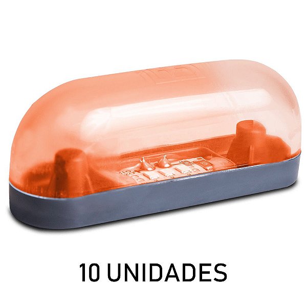Kit Lanterna Delimitadora Carreta Caminhão Led Âmbar 10 uni
