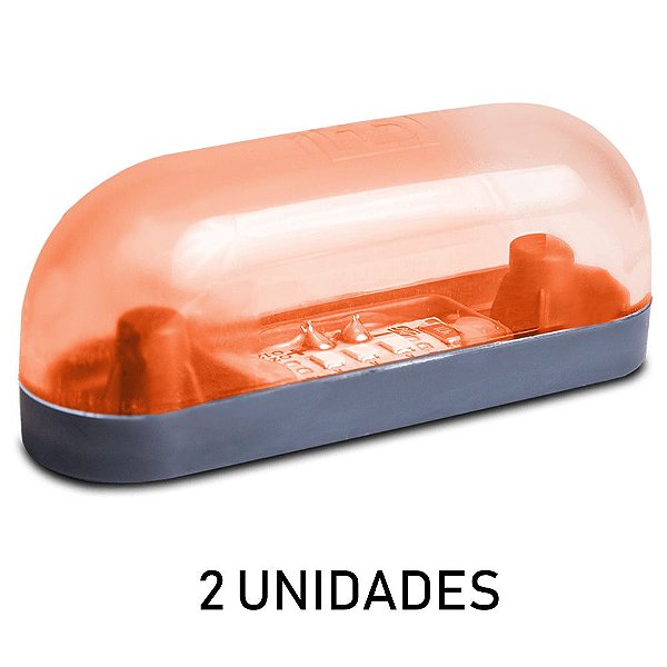 Kit Lanterna Delimitadora Carreta Caminhão Led Âmbar 2 uni