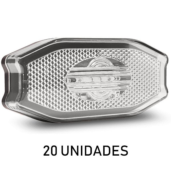 Lanterna Lateral Carreta Exclusive Bivolt Crist.3 Leds 20 un
