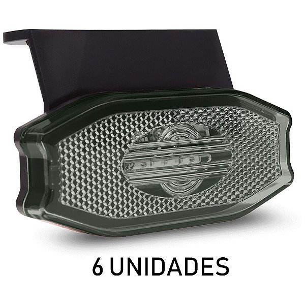 6 Lanterna Lateral Carreta Exclusive Fumê Led Bivolt