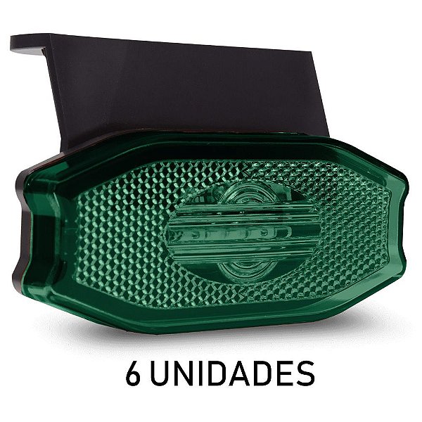Lanterna Lateral Carreta Exclusive Verde Led 6 unidades